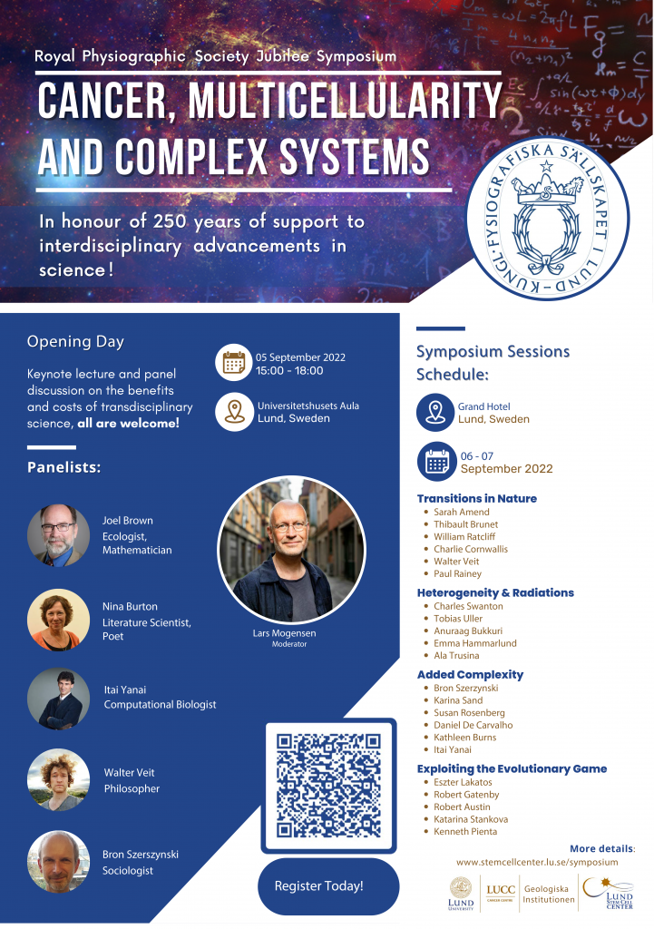 Event poster with information on venue and invited speakers.